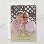 Gold Diamonds 50th Wedding Anniversary Foto Einladung (Vorderseite)