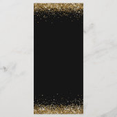 Gold Diamonds 80th Birthday Dinner Flat Menu Menükarte (Rückseite)