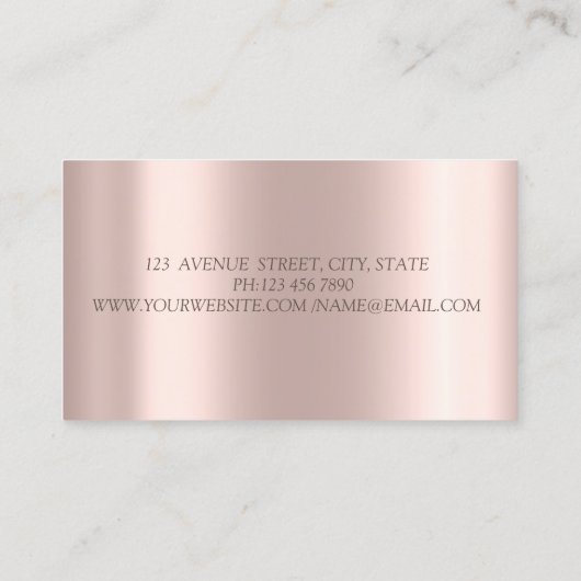 Gold Diamonds Blumenzimmermädchen Reinigungshaus Visitenkarte (Rückseite)