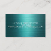 Gold Diamonds Broom House Green Metallic Visitenkarte (Rückseite)