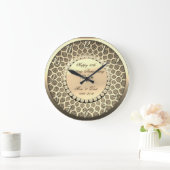 Gold Diamonds, Damaskus 25. Hochzeitstag Große Wanduhr (Zuhause)