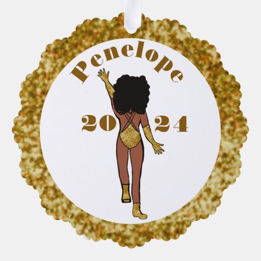 Gold & Diamonds Dancer Ornament Card A (Rückseite)