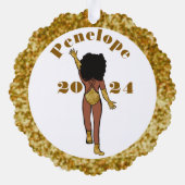 Gold & Diamonds Dancer Ornament Card A Karte (Rückseite)