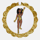 Gold & Diamonds Dancer Ornament Card A Karte (Vorderseite)