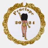 Gold & Diamonds Dancer Ornament Card B Karte (Rückseite)