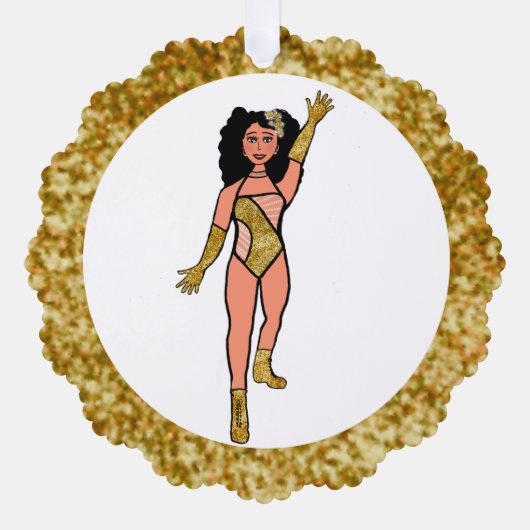 Gold & Diamonds Dancer Ornament Card B Karte (Vorderseite)