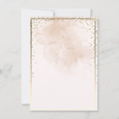 Gold Diamonds Frame Aquarelltasche Einladung (Rückseite)