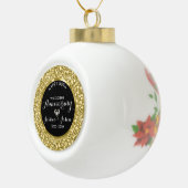 Gold Diamonds Glitzer 50 Jahre Keramik Kugel-Ornament (Rechts)