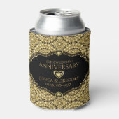 Gold Diamonds Pattern 50. Hochzeitstag Dosenkühler (Kanne Vorderseite)
