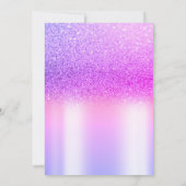 Gold Diamonds Pink Violet Abschluss Einladung (Rückseite)