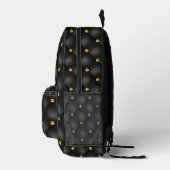 Gold Diamonds Tufted Black Backpack Bedruckter Rucksack (Rechts)