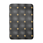 Gold Diamonds Tufted Black Bath Mat Badematte (Vorderseite Vertikal)