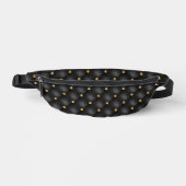 Gold Diamonds Tufted Black Fanny Pack Bauchtasche (Vorderseite)