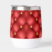 Gold Diamonds Tufted Leather Red (Rechts)