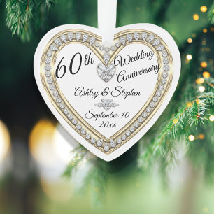 Gold Diamonds zum 60. Hochzeitstag - Sake Ornament