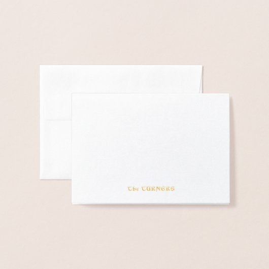 Gold Die schönste Zeit des Jahres Monogramm Folienkarte (Vorderseite mit Umschlag)