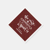 Gold Die schönste Zeit des Jahres Monogramm Serviette (Ecke)