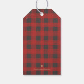 Gold Dies ist die Saison Red Buffalo Kariert Geschenkanhänger (Rückseite)