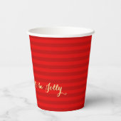 Gold Diese Jahreszeit wird Jolly Weihnachten Rote  Pappbecher (Rückseite)