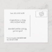 Gold Diet Herzlichen Glückwunsch Gewichtsverlust E Postkarte (Rückseite)