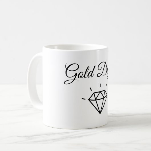Gold Digger Coffee Tasse (Vorderseite Links)