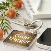 Gold Digger keychain gift Schlüsselanhänger (Vorderseite rechts)