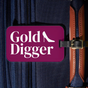 Gold Digger lustiger Stiletto-Schuh Reisegepäckanh Gepäckanhänger