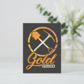 Gold Digger Panning Miner Funny Miner Postkarte (Stehend Vorderseite)