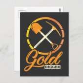 Gold Digger Panning Miner Funny Miner Postkarte (Vorne/Hinten)