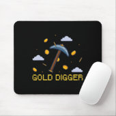 Gold Digger Treasure Jagd Gold Digging Pixel Mousepad (Mit Mouse)