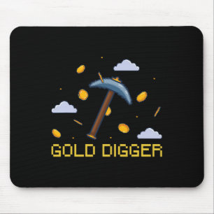 Gold Digger Treasure Jagd Gold Digging Pixel Mousepad