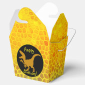 Gold Dinosaur Hide Happy Birthday! Geschenkschachtel (Geöffnet)