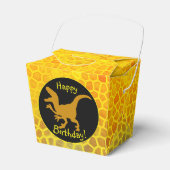 Gold Dinosaur Hide Happy Birthday! Geschenkschachtel (Vorderseite)