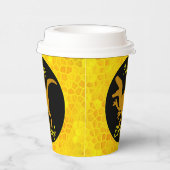 Gold Dinosaur Hide Happy Birthday!  Pappbecher (Rechts)