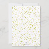 Gold Dinosaur Tropical Greenery Baby Dusche Einladung (Rückseite)