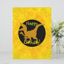 Gold Dinosaurier Hidden Happy Birthday! Karte