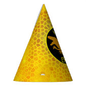 Gold Dinosaurier Hidden Happy Birthday! Partyhütchen (Links)