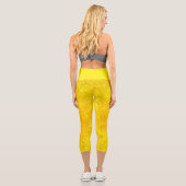 Gold Dinosaurier verborgen Capri Leggings (Rückseite)