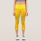 Gold Dinosaurier verborgen Capri Leggings (Vorderseite)