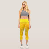 Gold Dinosaurier verborgen Capri Leggings (Vorderseite)