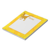 Gold Dinosaurier verborgen Notizblock (Rotiert)