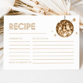 Gold Disco Ball Brautparty Rezeption Karte