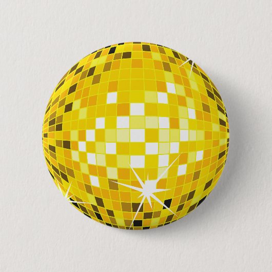 Gold Disco Ball Button (Vorderseite)