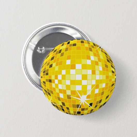 Gold Disco Ball Button (Vorne & Hinten)