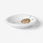 Gold Disco Ball Cheers Silvester Party Pappteller (Gewinkelt)