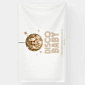 Gold Disco Ball 'Disco Baby' Babydusche Banner (Vertikal)