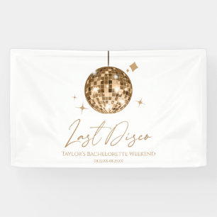 Gold Disco Ball Last Disco Junggeselinnen-Abschied Banner