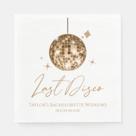 Gold Disco Ball Last Disco Junggeselinnen-Abschied Serviette