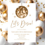 Gold Disco Ball Let's Disco Geburtstagsparty Einladung<br><div class="desc">Dies ist eine Gold Disco Ball Let's Disco Birthday Party Einladung!</div>