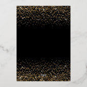 Gold Disco Ball Let's Party Geburtstag Folieneinladung (Rückseite)